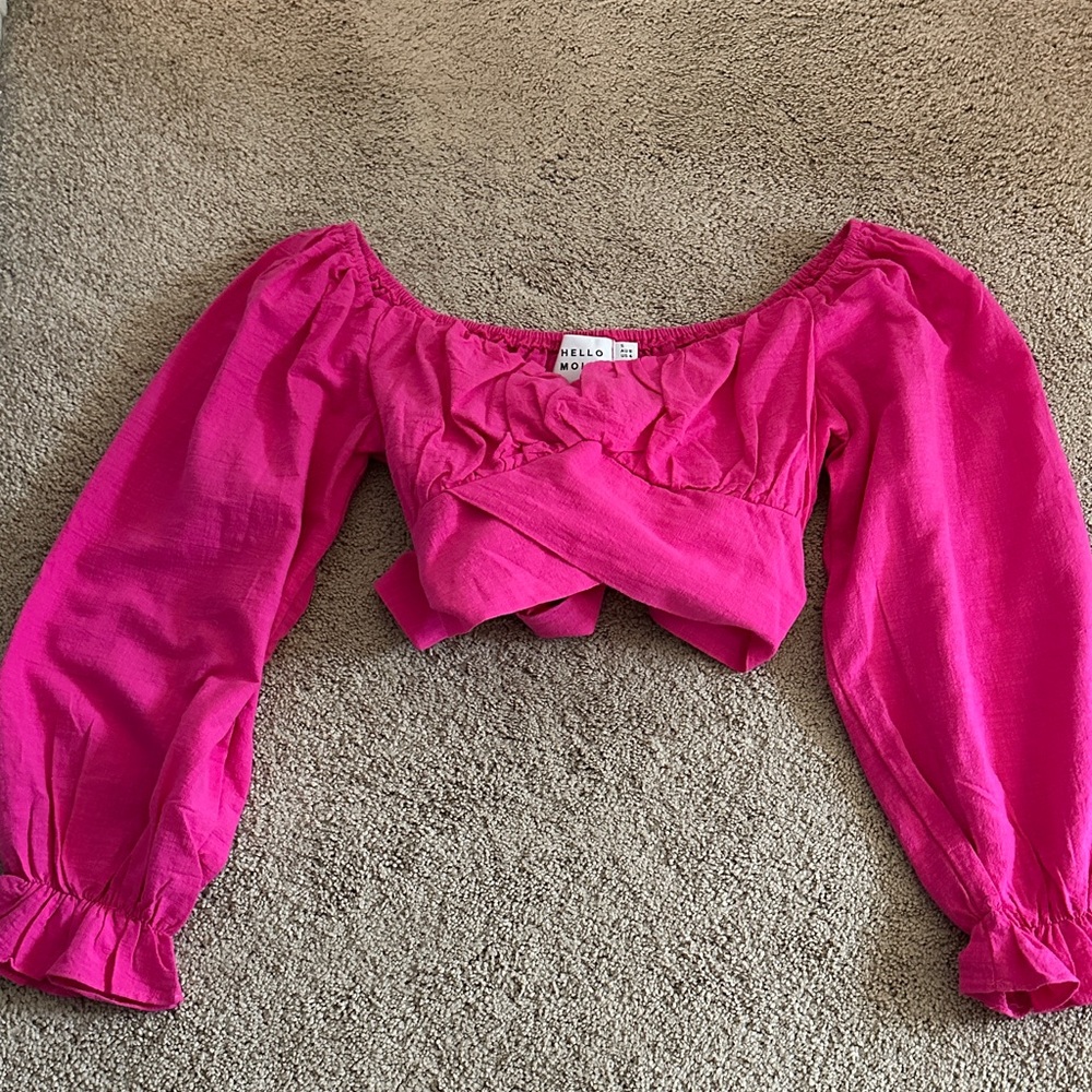 Hello Molly Pink Crop Top